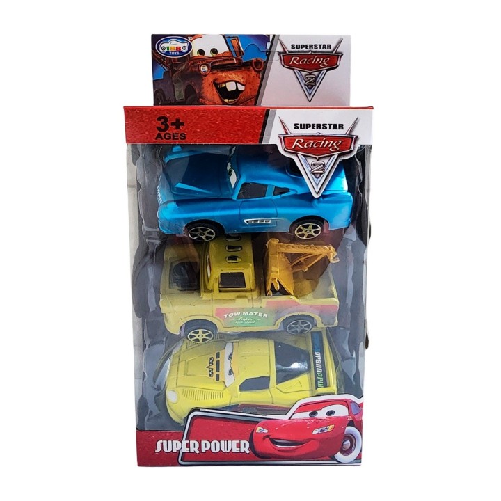 Coleccion Carros Rayo Mcqueen Cars De Cuerda X 3 Unidades