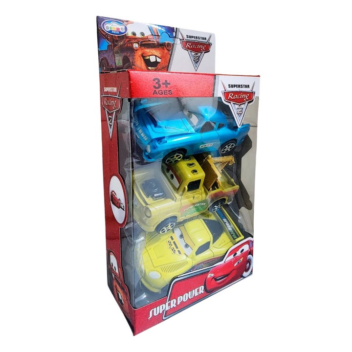 Coleccion Carros Rayo Mcqueen Cars De Cuerda X 3 Unidades
