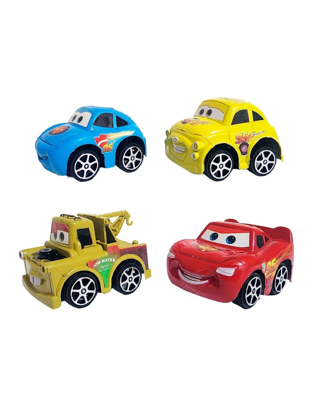 Coleccion Carros Rayo Mcqueen Cars De Cuerda X 4 Unidades