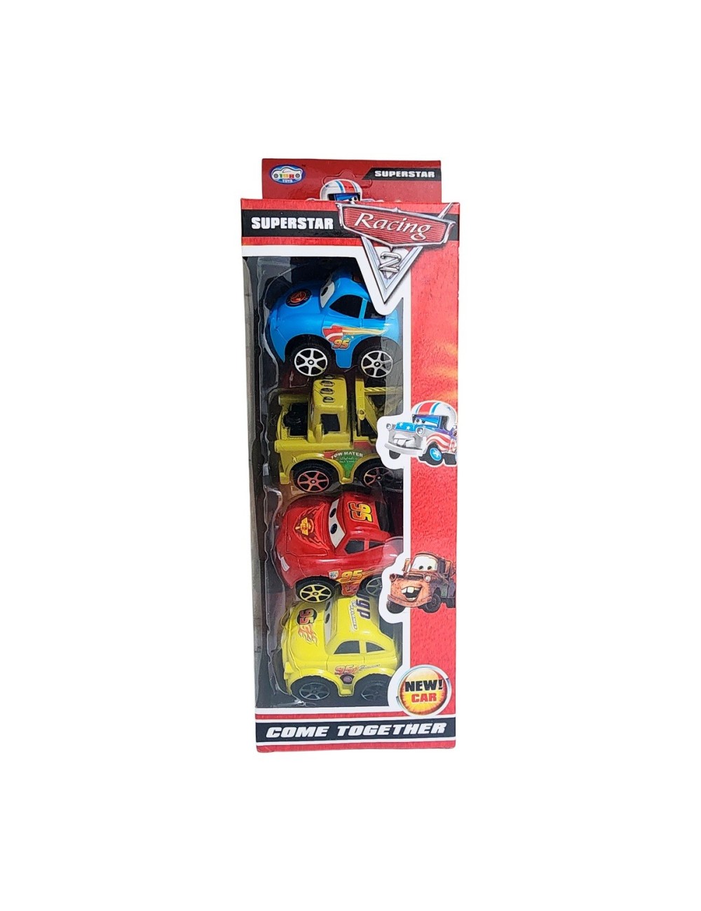 Coleccion Carros Rayo Mcqueen Cars De Cuerda X 4 Unidades