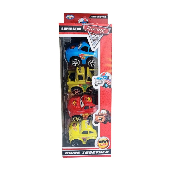 Coleccion Carros Rayo Mcqueen Cars De Cuerda X 4 Unidades