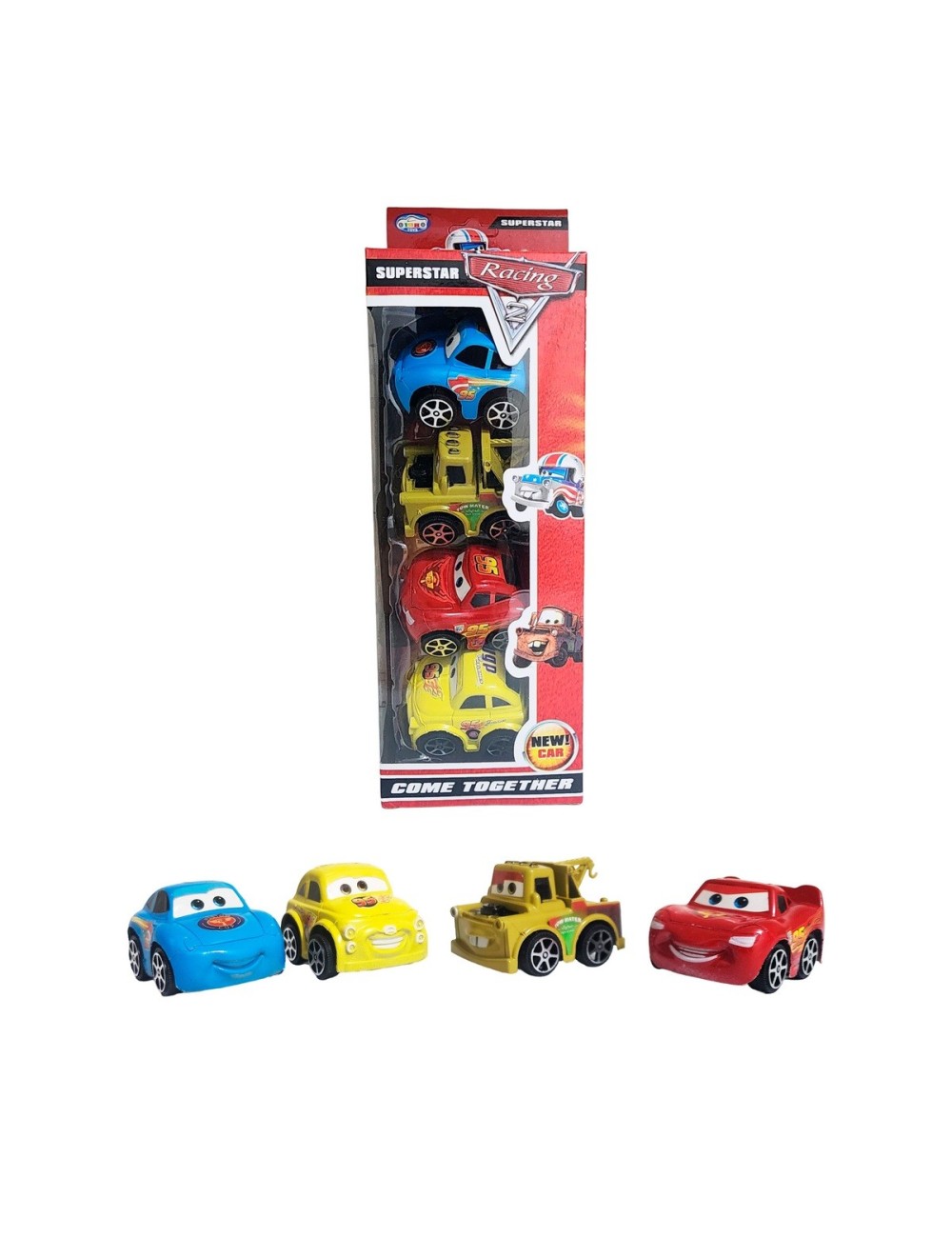 Coleccion Carros Rayo Mcqueen Cars De Cuerda X 4 Unidades