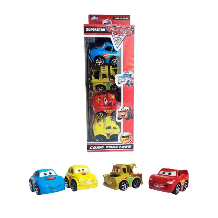 Coleccion Carros Rayo Mcqueen Cars De Cuerda X 4 Unidades