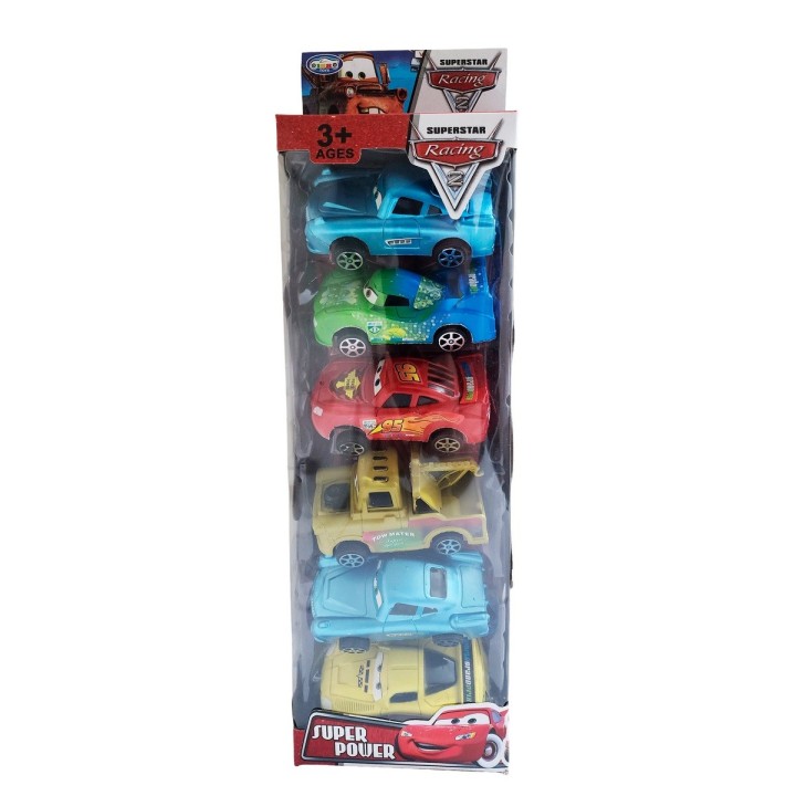 Coleccion Carros Rayo Mcqueen Cars De Cuerda X 6 Unidades