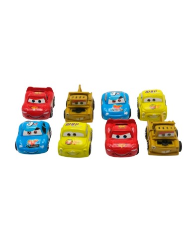 Coleccion Carros Rayo Mcqueen Cars De Cuerda X 8 Unidades