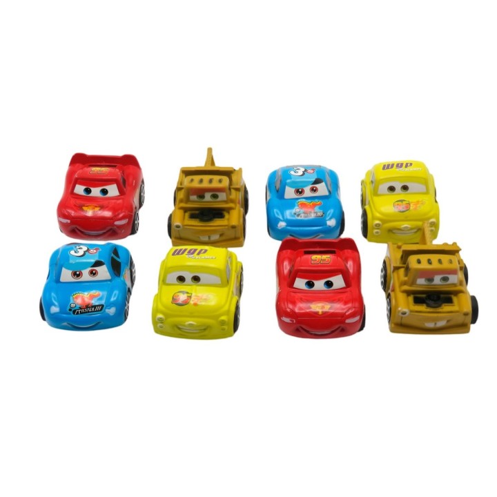 Coleccion Carros Rayo Mcqueen Cars De Cuerda X 8 Unidades