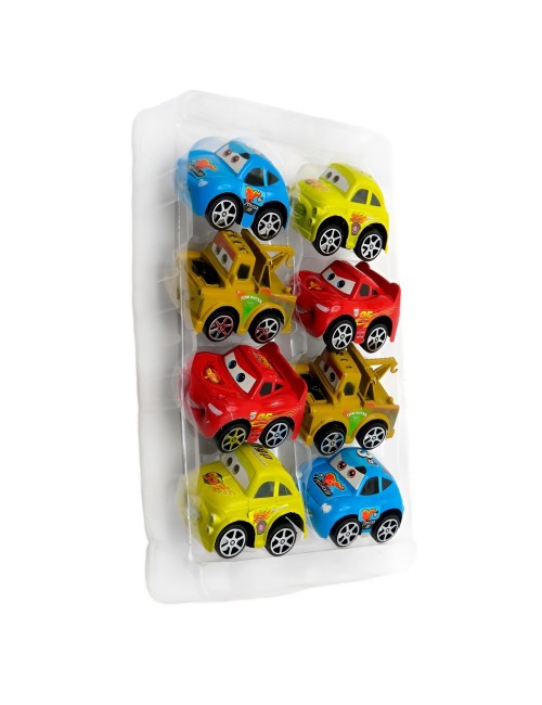 Coleccion Carros Rayo Mcqueen Cars De Cuerda X 8 Unidades