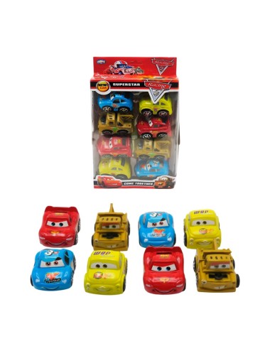 Coleccion Carros Rayo Mcqueen Cars De Cuerda X 8 Unidades