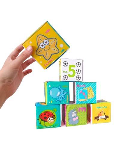 Cubos Didacticos 3d Aprendizaje Bebe Figuras Colores