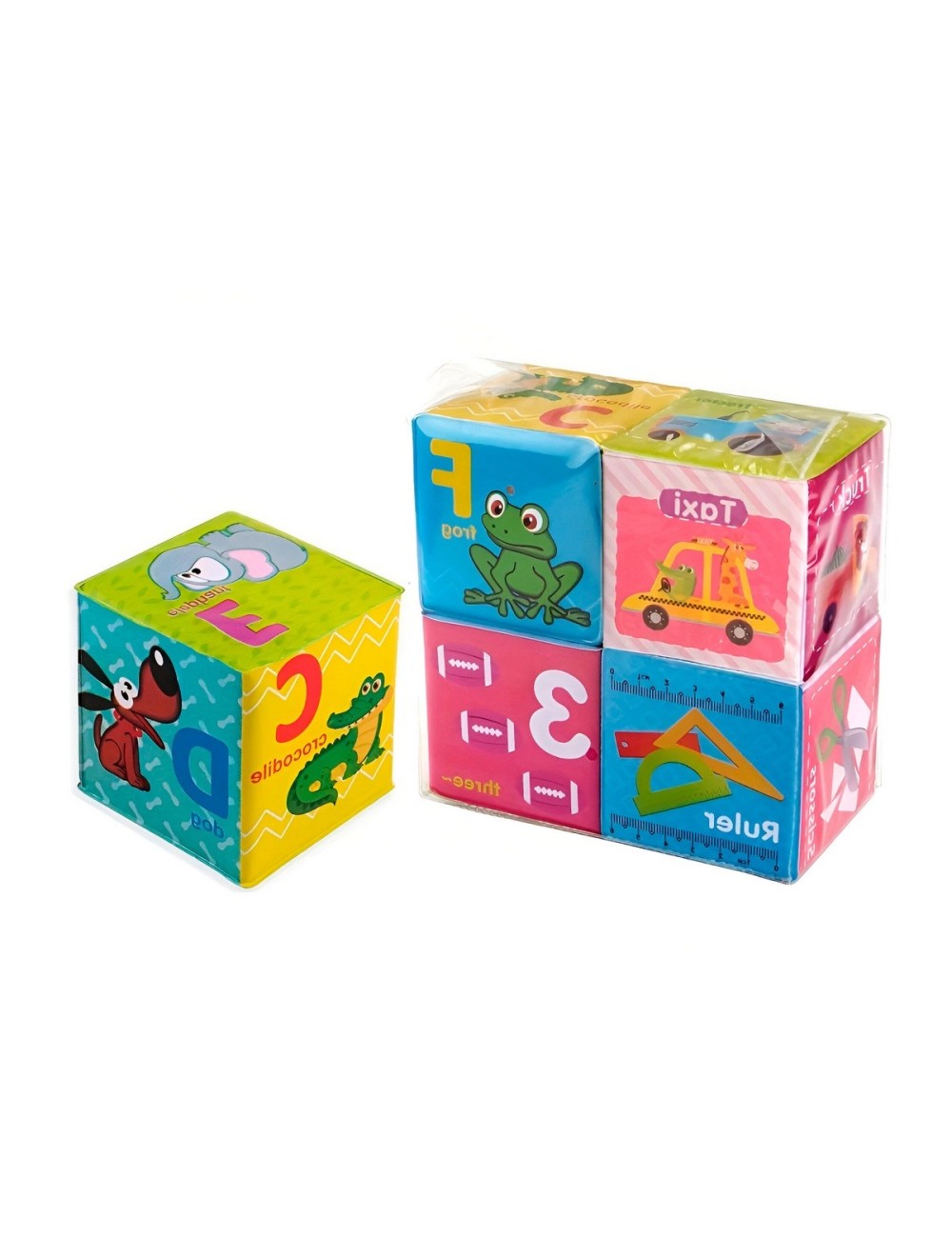 Cubos Didacticos 3d Aprendizaje Bebe Figuras Colores