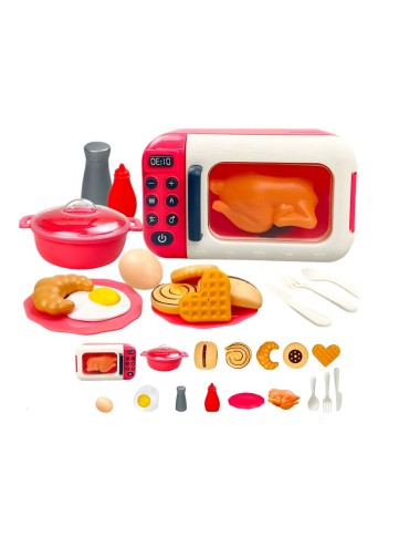 Horno Microondas De Juguete Niñas Interactiva + Accesorios