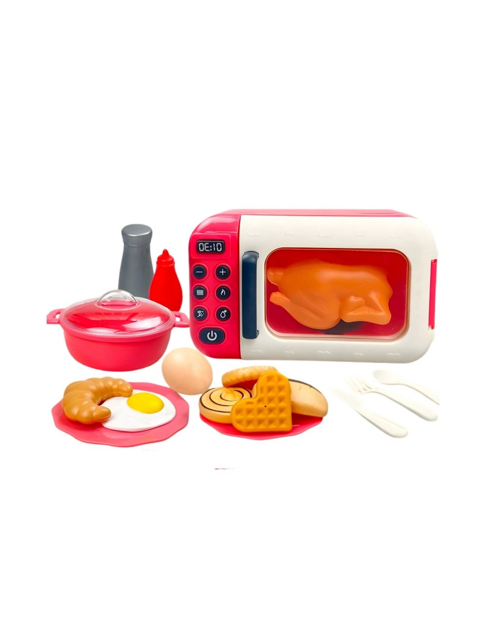 Horno Microondas De Juguete Niñas Interactiva + Accesorios