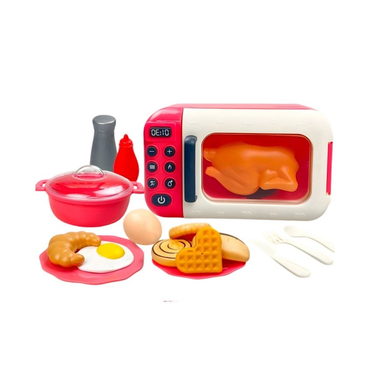 Horno Microondas De Juguete Niñas Interactiva + Accesorios