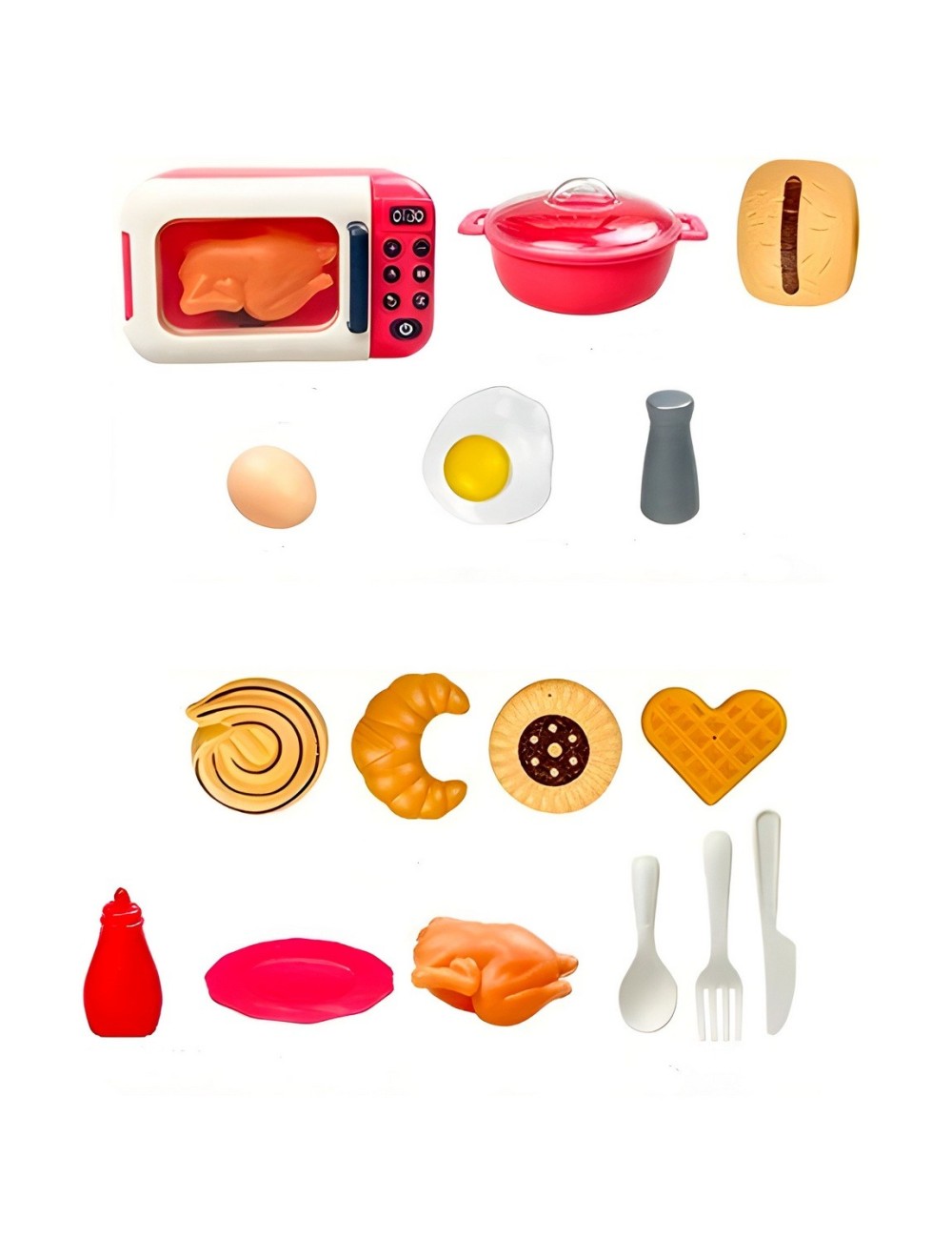 Horno Microondas De Juguete Niñas Interactiva + Accesorios