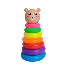 Juego Torre Aros Encastre Oso Motricidad De Bebe