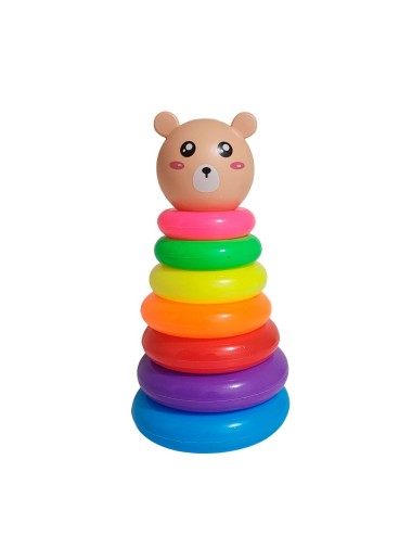 Juego Torre Aros Encastre Oso Motricidad De Bebe