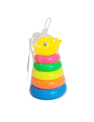 Juego Torre Aros Encastre Pez Motricidad De Bebe