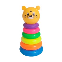 Juego Torre Aros Encastre Tigre Motricidad De Bebe