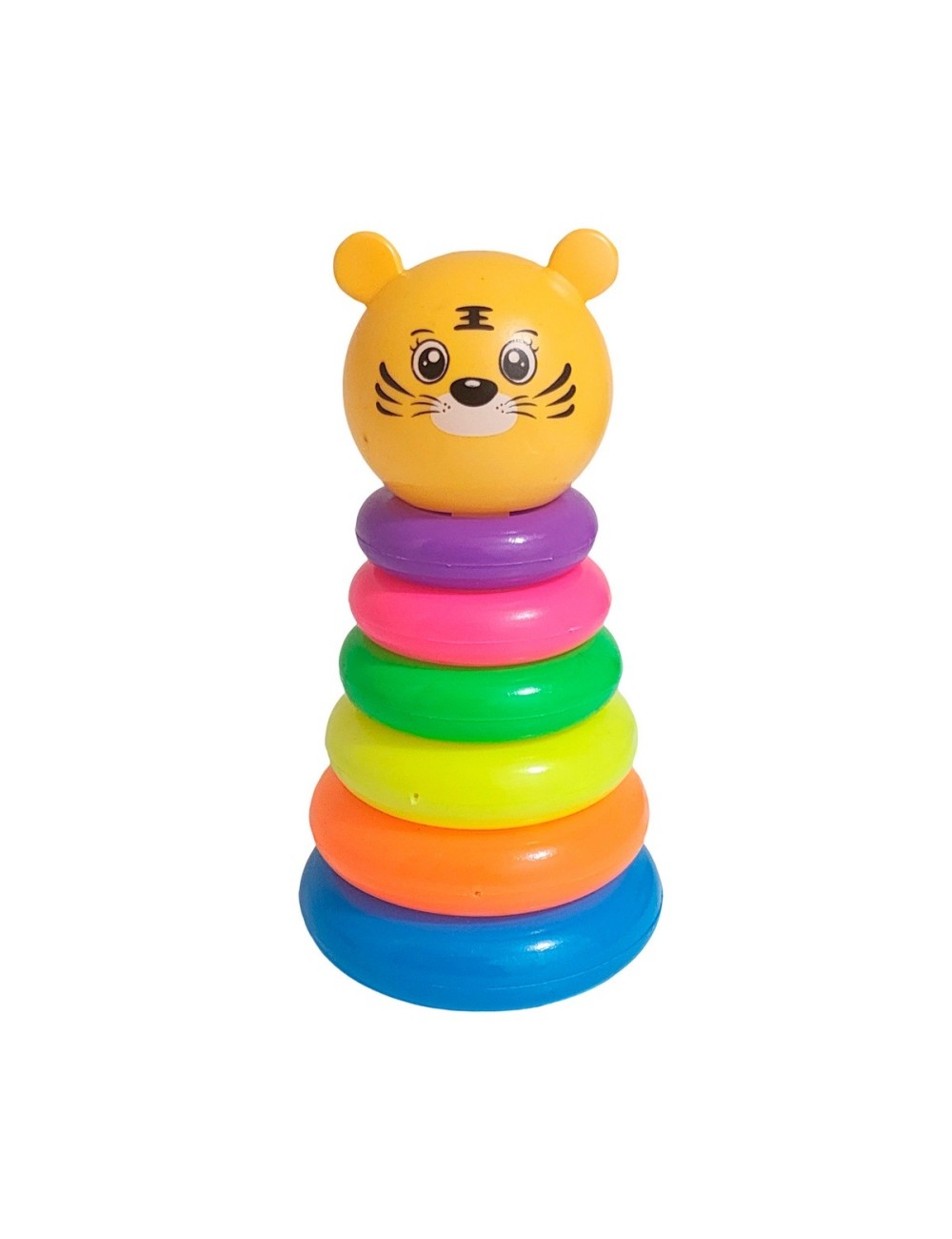 Juego Torre Aros Encastre Tigre Motricidad De Bebe