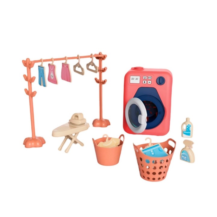 Lavadora De Juguete Niñas Interactiva + Accesorios