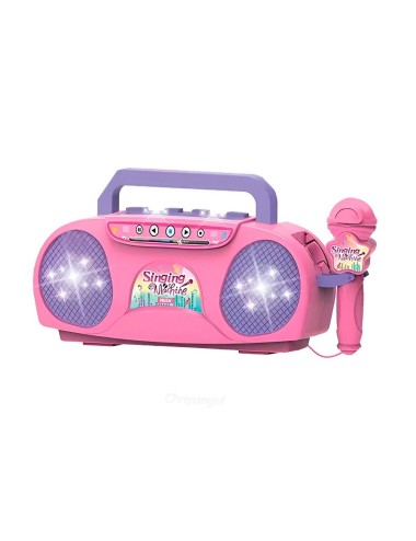 Parlante Microfono Karoke Niñas Cantantes + Baterias