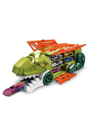 Pista De Carros Garage Catapulta Dinosaurio Rex Juguete Niño