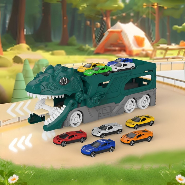 Pista De Carros Garage Dinosaurio Rex Juguete Niños