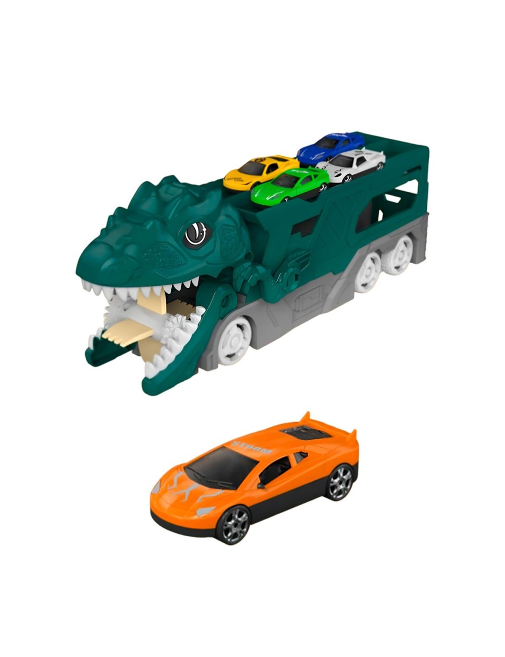 Pista De Carros Garage Dinosaurio Rex Juguete Niños