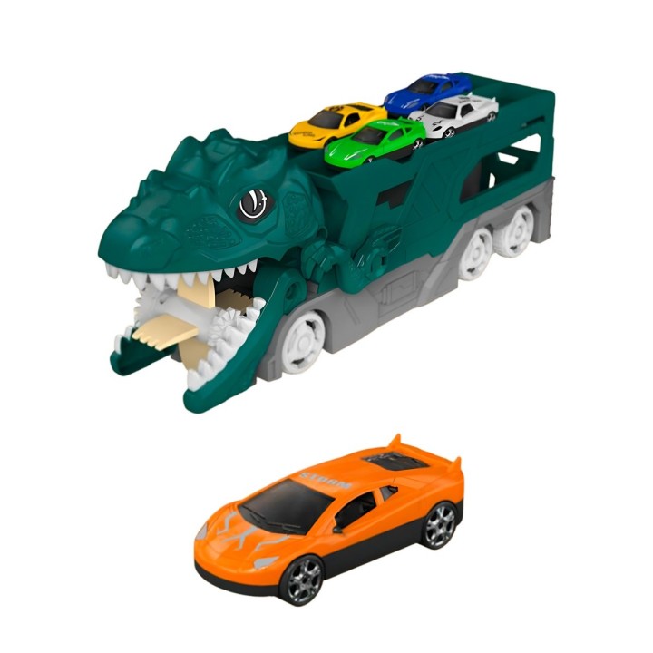 Pista De Carros Garage Dinosaurio Rex Juguete Niños