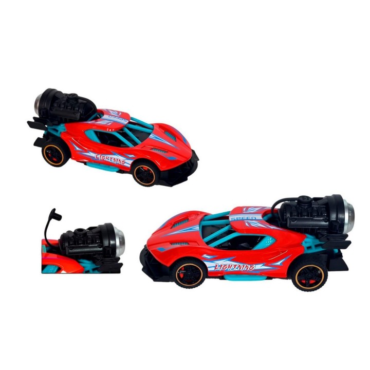 Carro Deportivo Carrera Racing Efecto Humo Juguete + Bateria