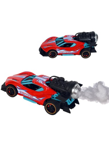 Carro Deportivo Carrera Racing Efecto Humo Juguete + Bateria
