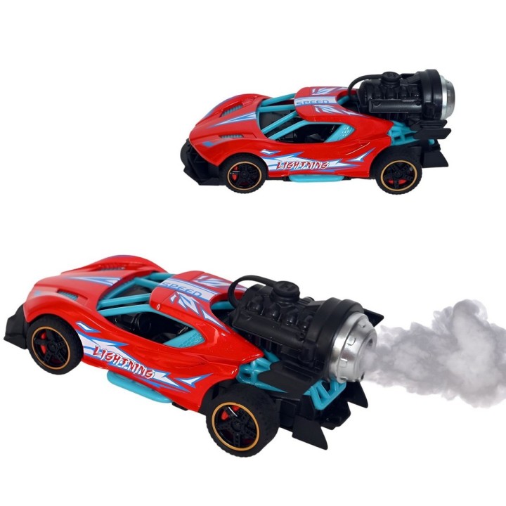 Carro Deportivo Carrera Racing Efecto Humo Juguete + Bateria