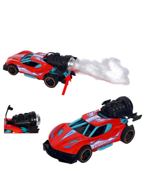 Carro Deportivo Carrera Racing Efecto Humo Juguete + Bateria