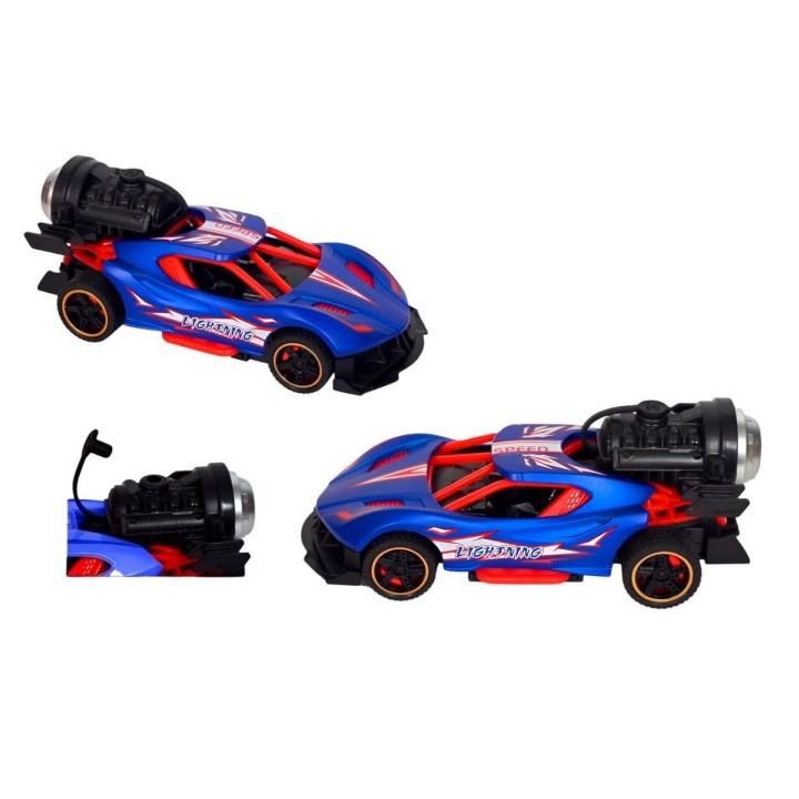 Carro Deportivo Carrera Racing Efecto Humo Juguete + Bateria