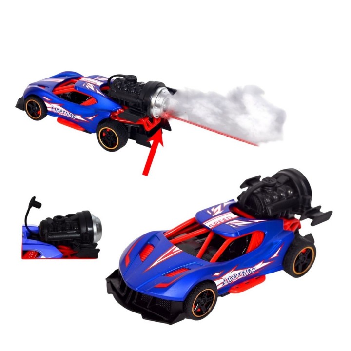 Carro Deportivo Carrera Racing Efecto Humo Juguete + Bateria