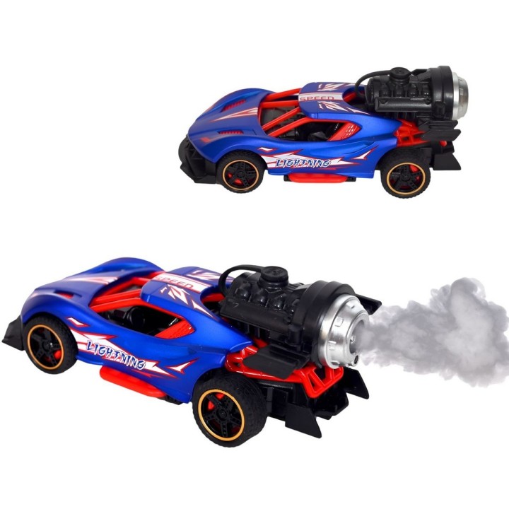 Carro Deportivo Carrera Racing Efecto Humo Juguete + Bateria