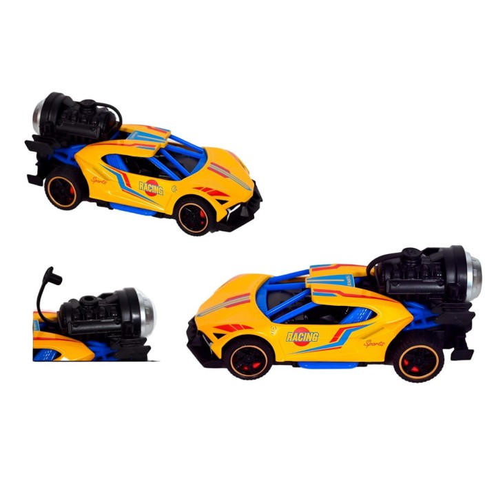 Carro Deportivo Carrera Racing Efecto Humo Juguete + Bateria