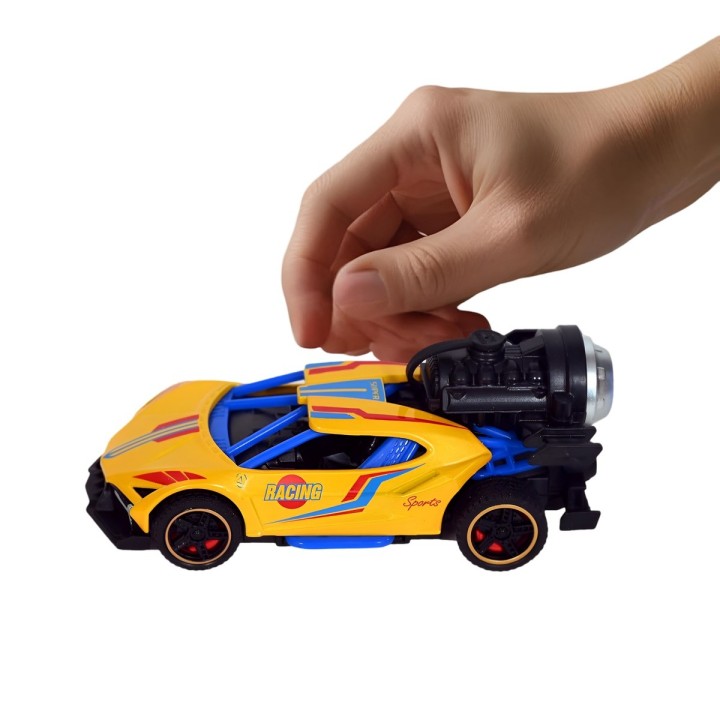 Carro Deportivo Carrera Racing Efecto Humo Juguete + Bateria
