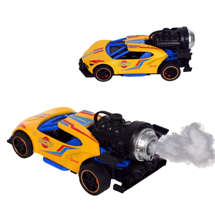 Carro Deportivo Carrera Racing Efecto Humo Juguete + Bateria