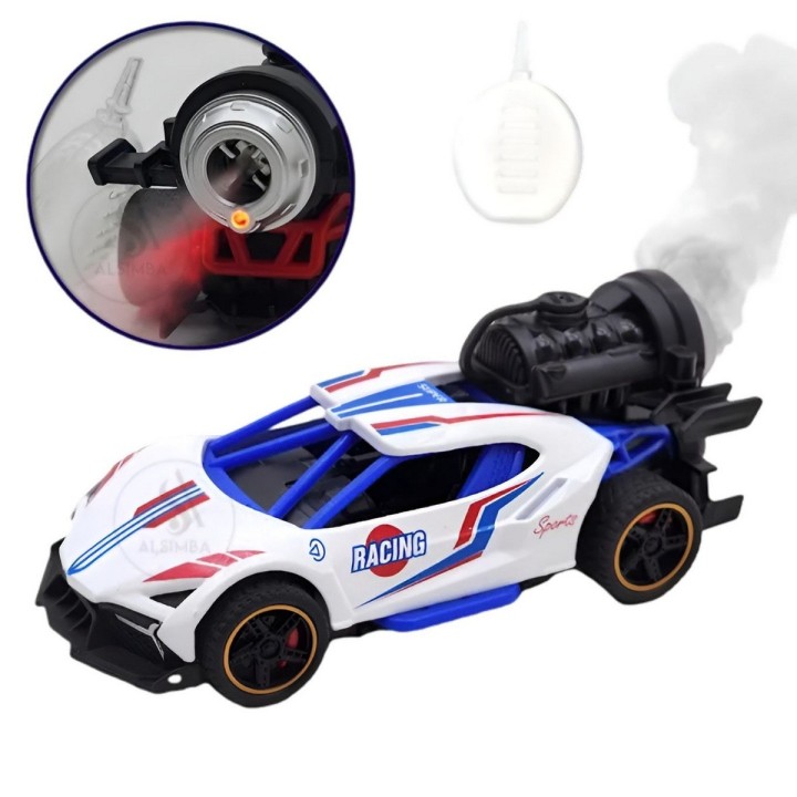 Carro Deportivo Carrera Racing Efecto Humo Juguete + Bateria
