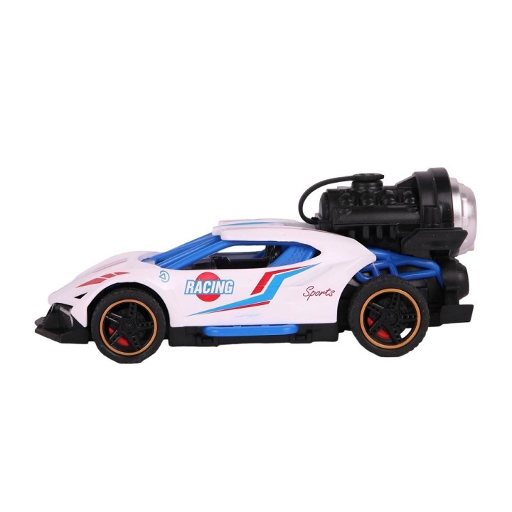 Carro Deportivo Carrera Racing Efecto Humo Juguete + Bateria