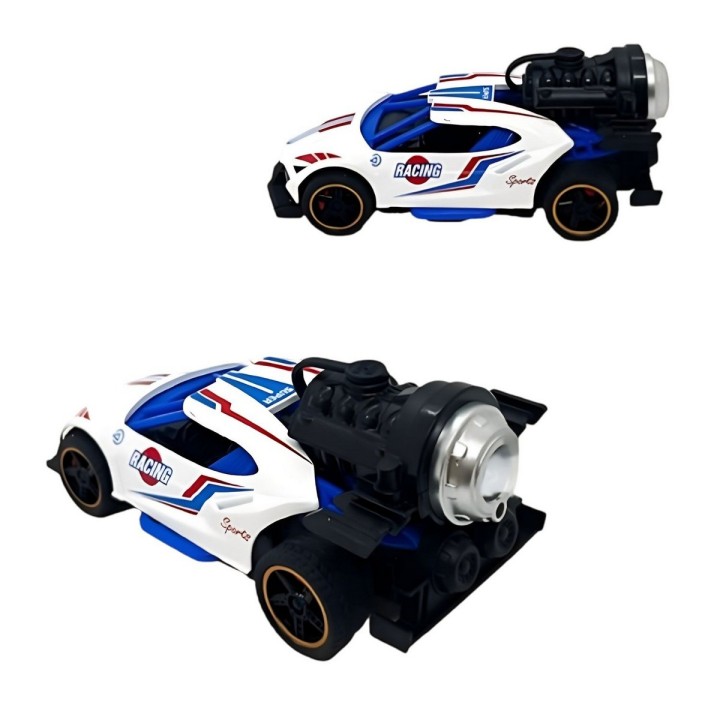 Carro Deportivo Carrera Racing Efecto Humo Juguete + Bateria