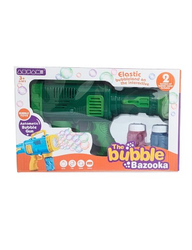 Pistola Bazuca Burbujero Juguete Niños Interactivo + Liquido