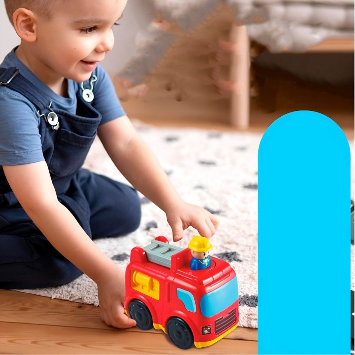 Carro Bombero Push De Impulso Juguete Interactivo Unisex