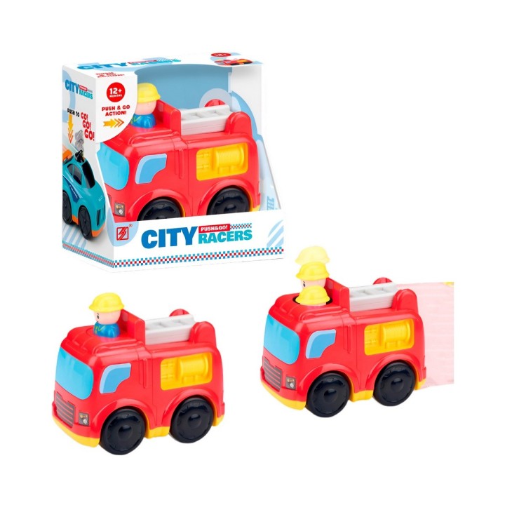 Carro Bombero Push De Impulso Juguete Interactivo Unisex