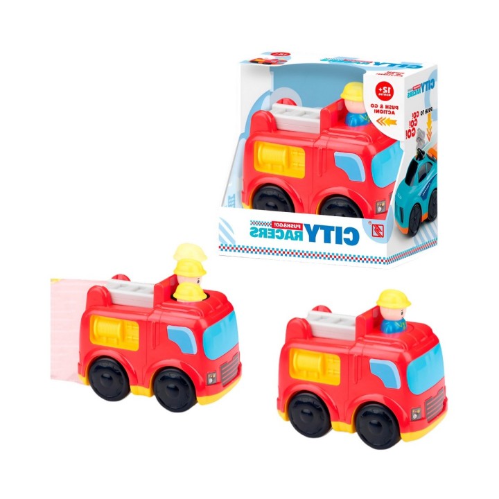 Carro Bombero Push De Impulso Juguete Interactivo Unisex