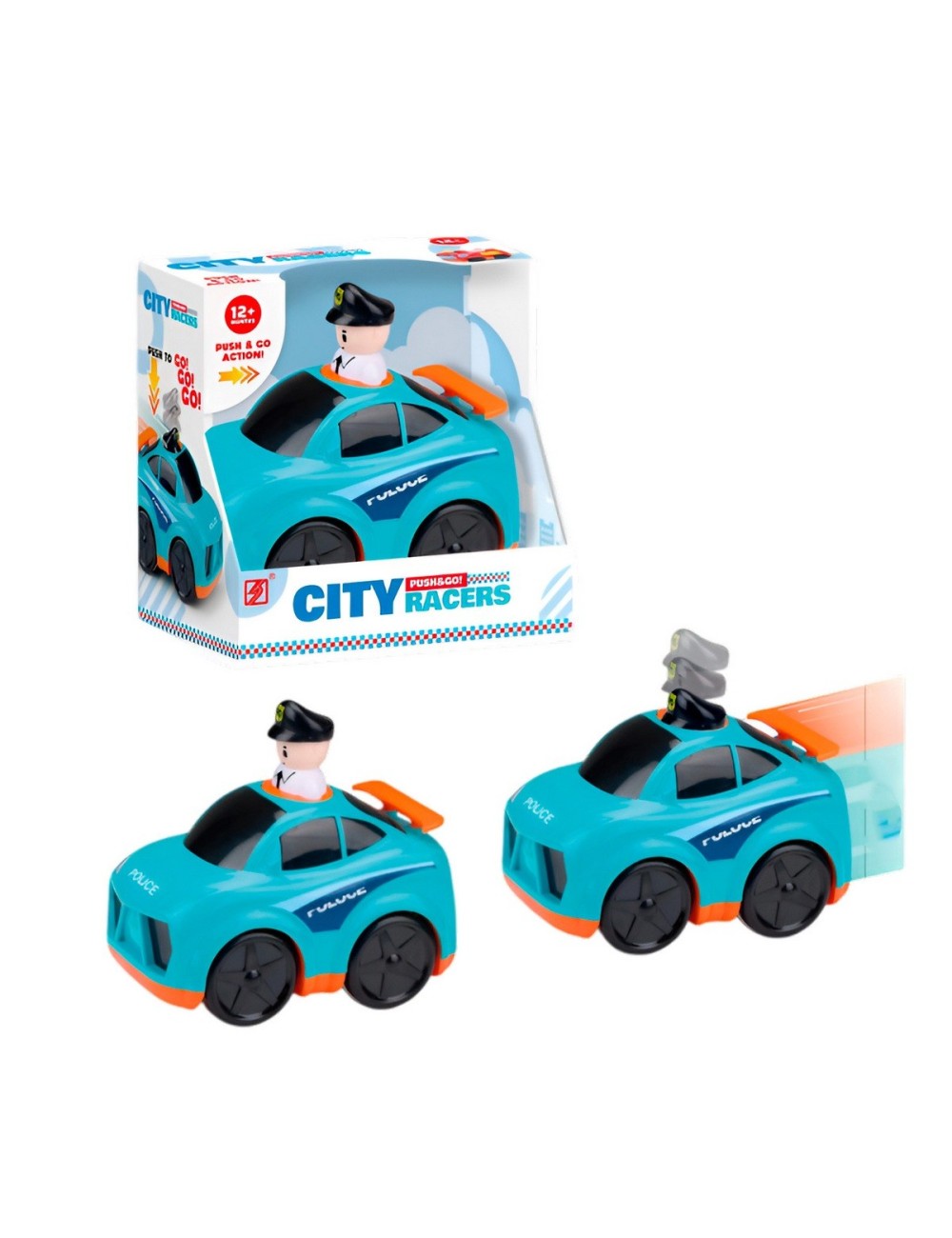 Carro Policia Push De Impulso Juguete Interactivo Unisex