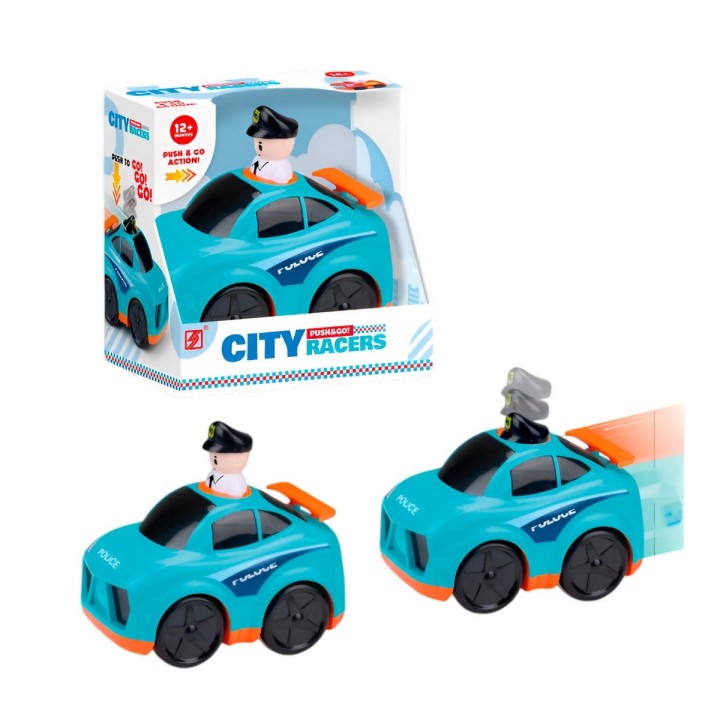 Carro Policia Push De Impulso Juguete Interactivo Unisex