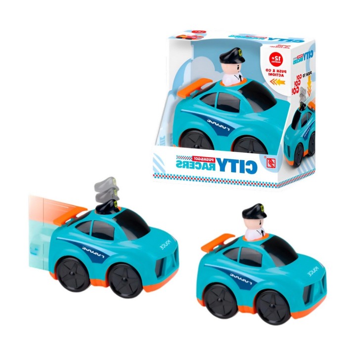 Carro Policia Push De Impulso Juguete Interactivo Unisex