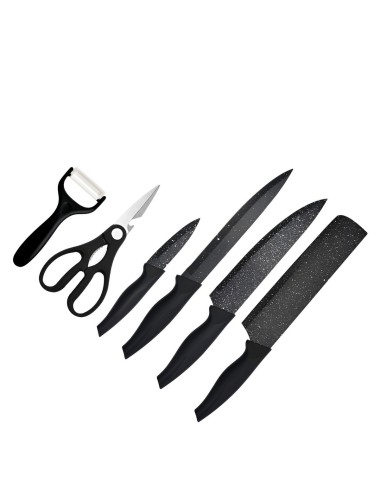 Set De Cuchillos Utensilios Pavonado Tijera Pelador